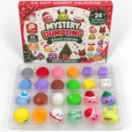 Advent calendar with 24 mini Christmas squishies
